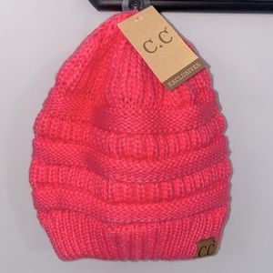 Pink C.C beanie